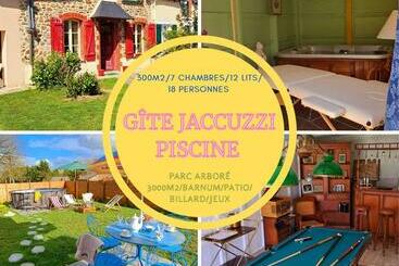 游客公寓 Gîte 12lits 18 Personnes Jacuzzi Piscine Billard Barnum De Jeux 2000m2 Parc Broceliande