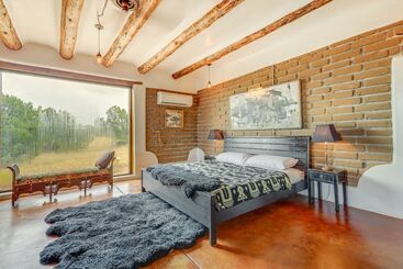 بيت ريفى Historic Adobe Los Cerrillos Home W/ Mountain View