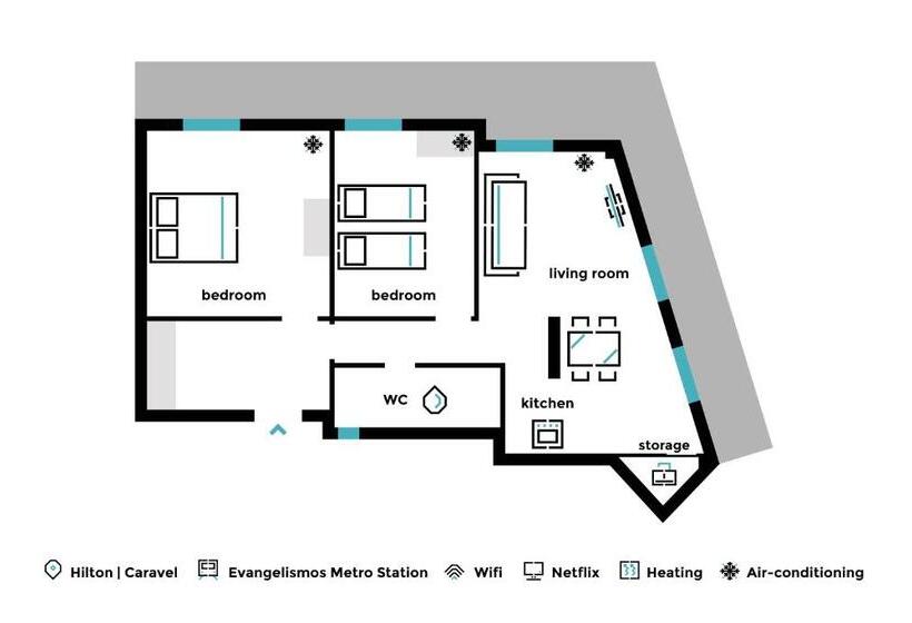 Upstreet Minimal 2bd Apt Lycabettus View