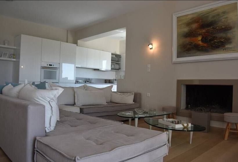 Luxury Modern Seaview Villa 15min From Voidokoilia