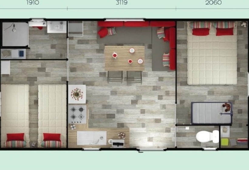 酒店 Camping Le Verdoyant   Mobil Homes