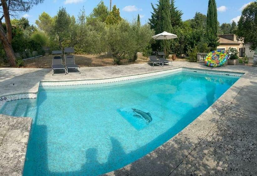 פנסיון Chambre Indépendante Avec Terrasse Privée Et Piscine