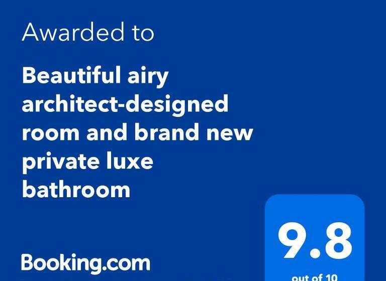 ペンション Beautiful Airy Architectdesigned Room And Brand New Private Luxe Bathroom