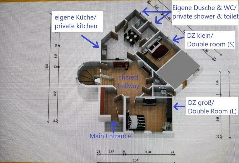 پانسیون Villa Hanseart Lübeck   Privatzimmer In Zentraler Lage