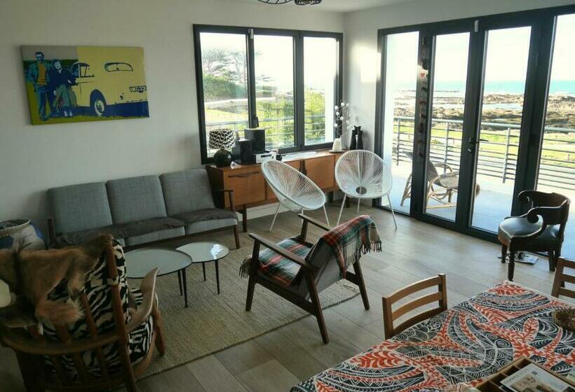 بنسيون Appartement Roc H Avel   Front De Mer, Vue Sur Mer Et Jardin Ensoleillé Sans Vis à Vis