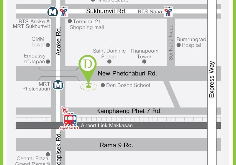 בית מלון כפרי D Varee Xpress  Makkasan Bangkok