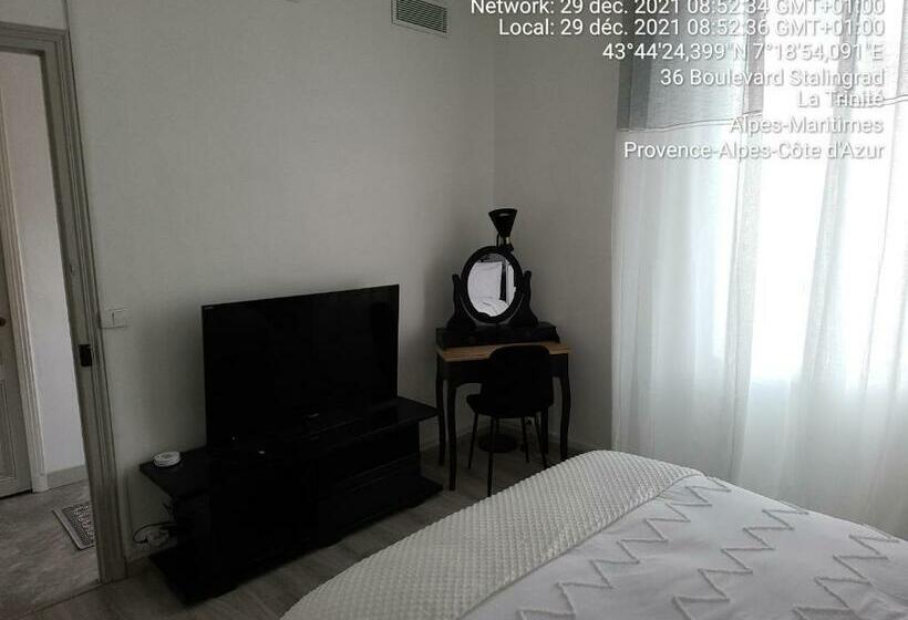 Пансион 1 Chambre Paisible à La Trinité Proche De Nice Et Monaco