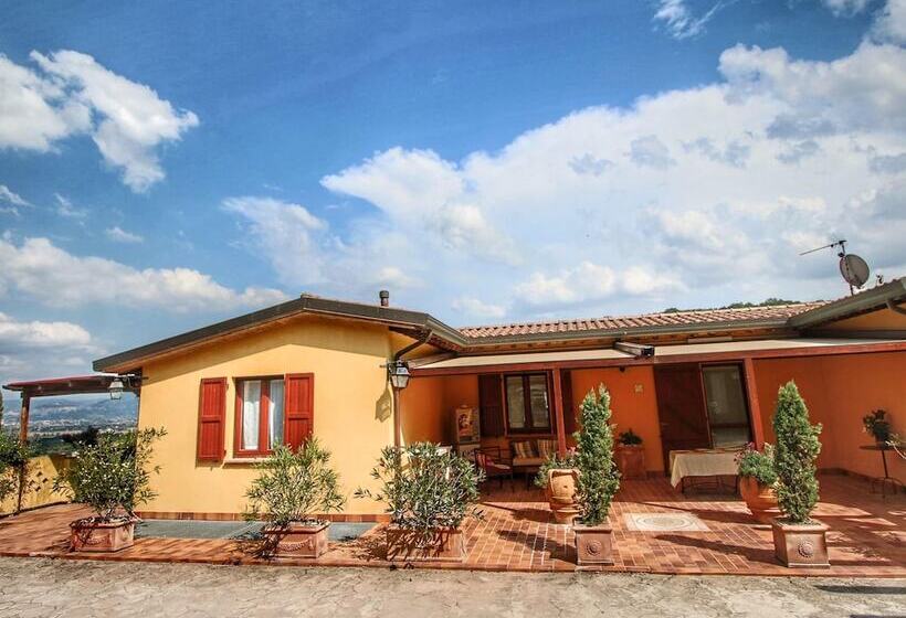 Country House With Swimming Pool And Garden With Mediterranean Plants