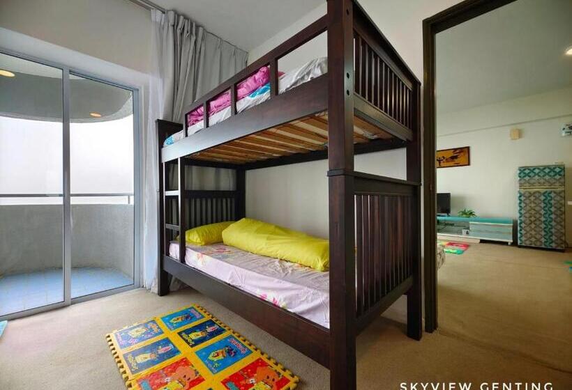 تختخواب و صبحانه 5 6 Pax Family Room Skyview Golden Hills, Genting Highlands