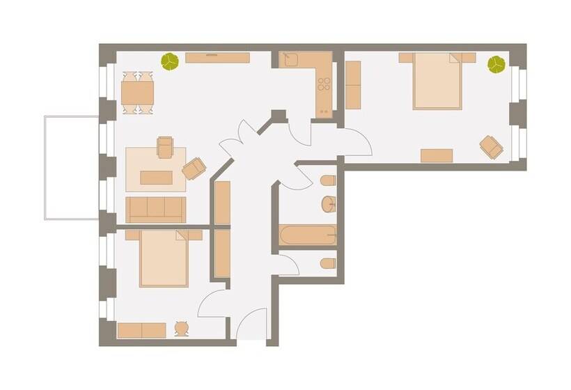 تختخواب و صبحانه Aparthotel Am Zwinger