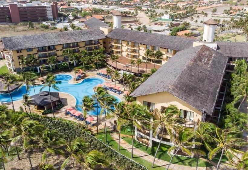 Отель Apartamento Resort Ao Lado Do Parque Aquático Porto Das Dunas Pé Na Areia Térreo