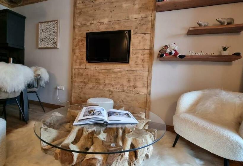 Arc 1950, Appartement Standing Dans Résidence 5 étoiles, Skis Aux Pieds, 4 6 Pers, Piscine Extérieu