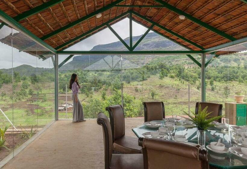 Stayvista S Ficus Farms Mountain View Haven With Rustic Artsy Interiors, Outdoor Pool, Glasshouse