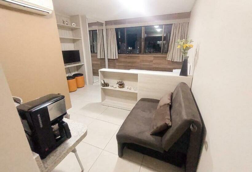 Flat 26º Andar Com Vista Para O Mar Próximo Ao Shopping E à Praia
