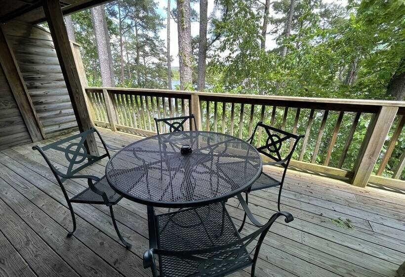 Lake View Two Bedroom, Two Bath Log Sided Cottage With Private Hot Tub Overlooking Lake Ouachita. By
