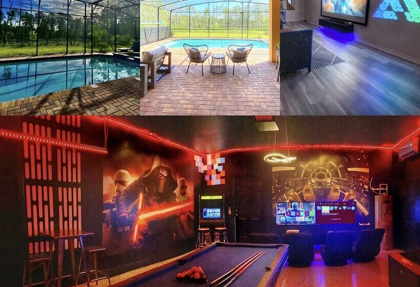 اقامتگاه Beautiful 8 Bedroom Villa Near Disney With Pool
