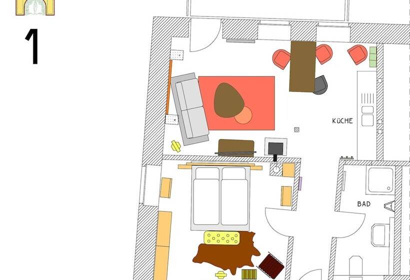 ホテル Burggarten Appartements Neuleiningen