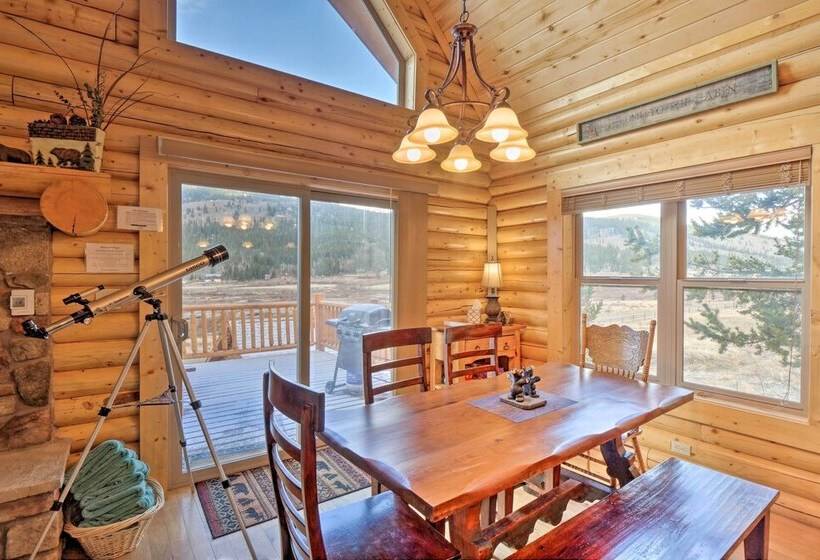 Secluded Alma Log Cabin W/ Hot Tub & Mountain View