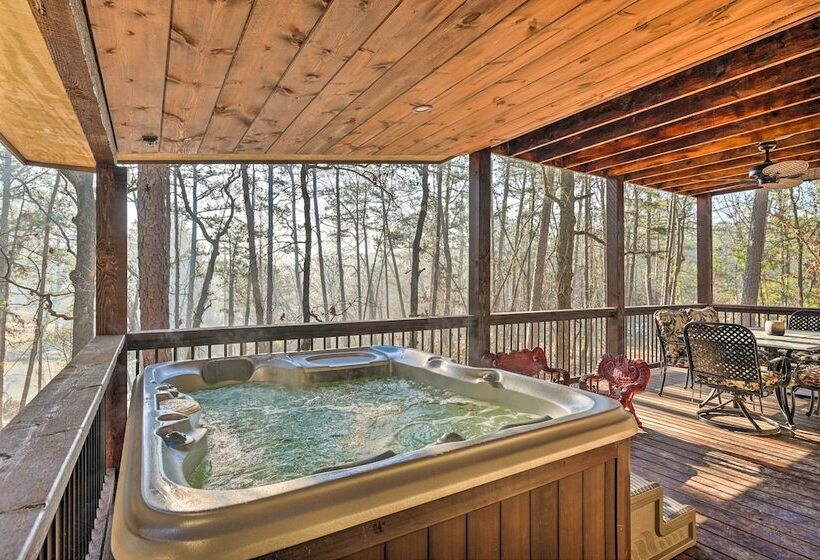 Tudor Style Broken Bow Cottage W/ Hot Tub & Decks!