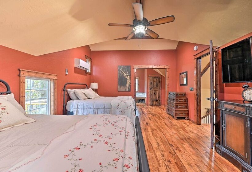 Tudor Style Broken Bow Cottage W/ Hot Tub & Decks!