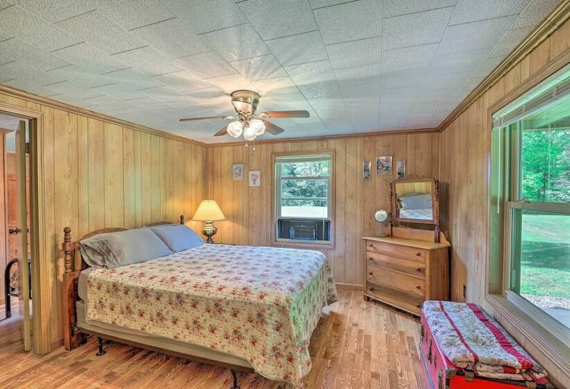 Porch & On Site Creek: Marshall Cabin Retreat