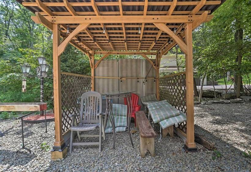 Home W/ Hot Tub, Fire Pit, Koi Pond: Walk To Lake!