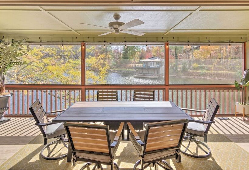 Lakefront Zirconia Home W/ Boathouse & Dock!