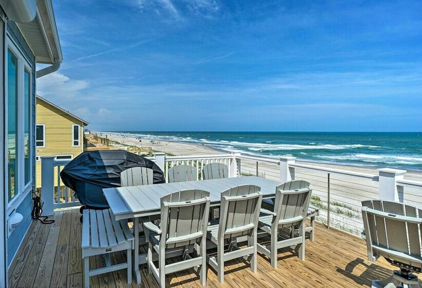 Beachfront Oasis W/ 2 Large Decks, Bbq & Views!