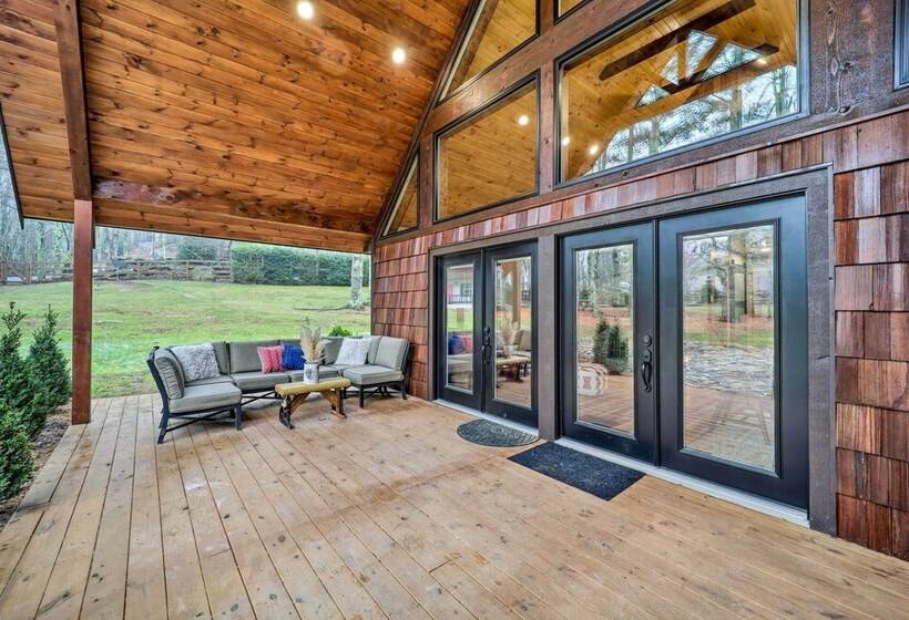Fire Pit & Grill: Modern Beech Mountain Cabin!