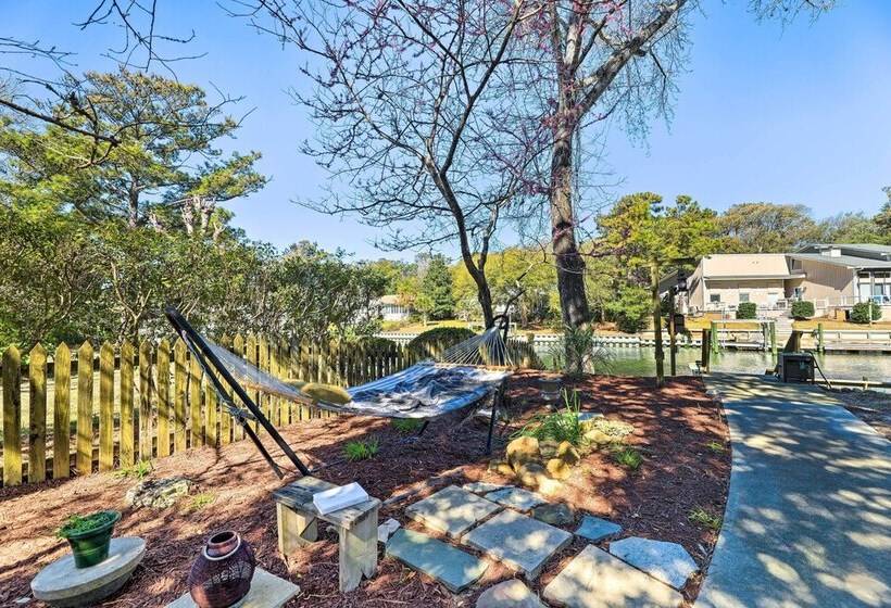 Waterfront Pine Knoll Shores Gem W/ Boat Dock