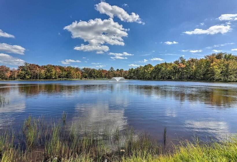 Walk To Lake & Beach: Pocono Cabin W/ Fire Pit