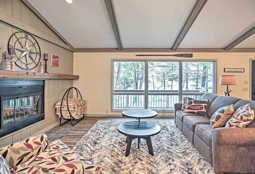 Spacious Luxury Cabin W/deck & Dock On Bone Lake
