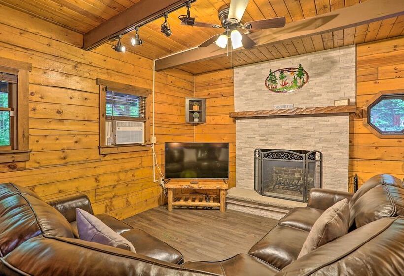 Pocono Log Cabin: Fireplace, Fire Pits & Amenities