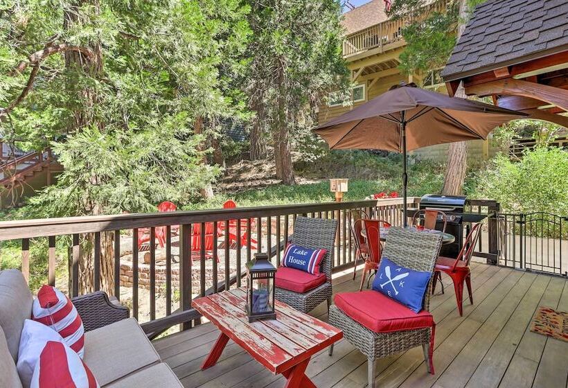 Steps To Lake: Cabin W/ Deck In Lake Arrowhead