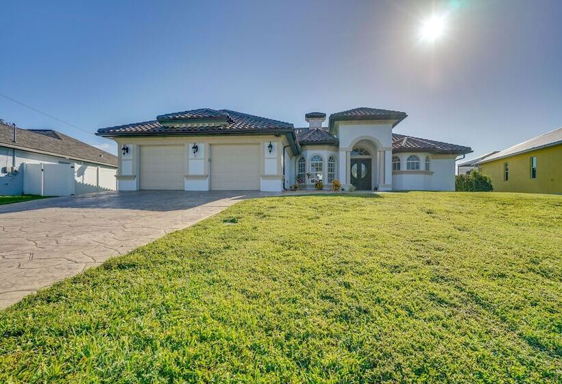 On Canal: Luxe Cape Coral Oasis W/ Pool & Lanai!