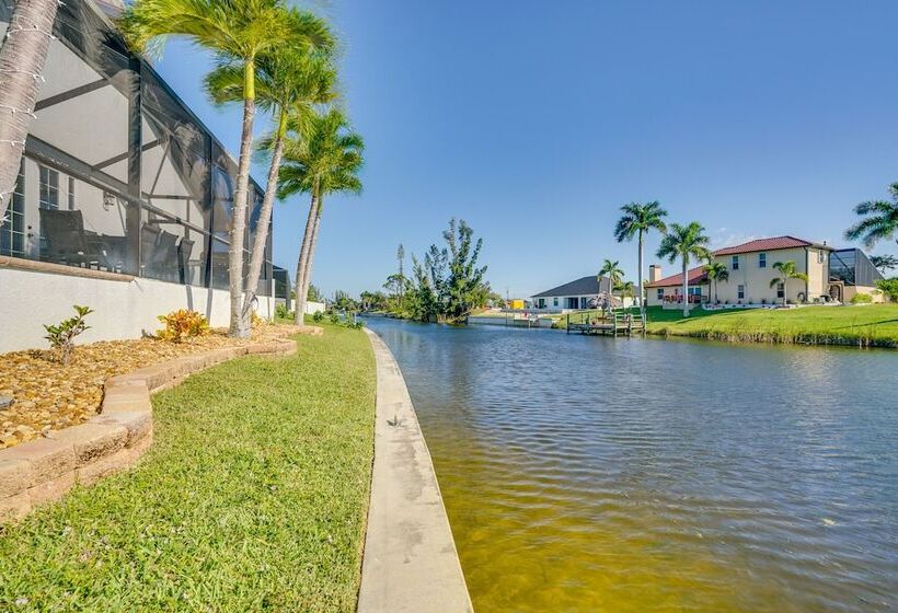 On Canal: Luxe Cape Coral Oasis W/ Pool & Lanai!
