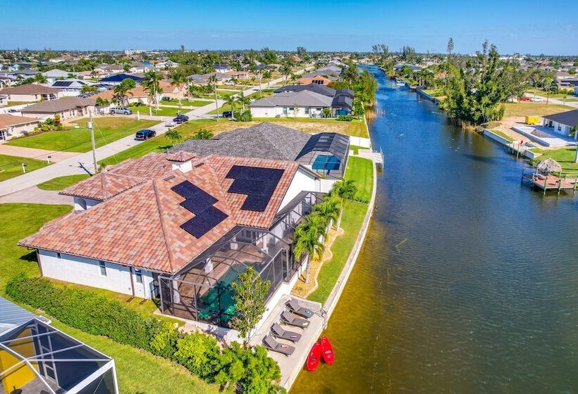 On Canal: Luxe Cape Coral Oasis W/ Pool & Lanai!