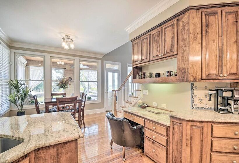 Waterfront Sunset Beach Escape W/ Dock & Golf View