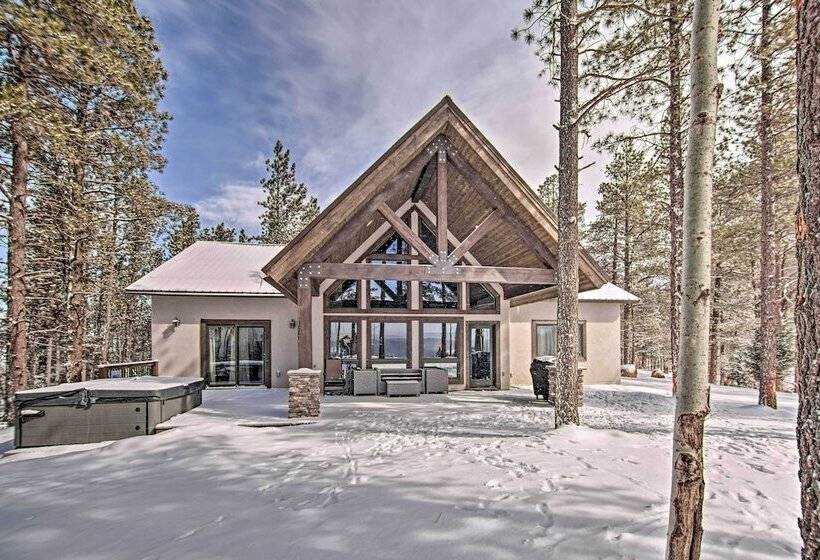 Custom Angel Fire Home: Views, Hot Tub & Fire Pit!
