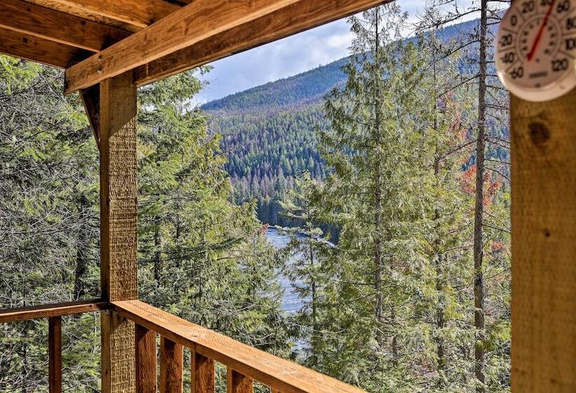 Private  Yaak River Hideaway  W/ Deck & Mtn Views!