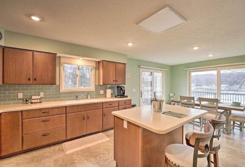 Family Home On Crystal Lake W/ Private Beach!