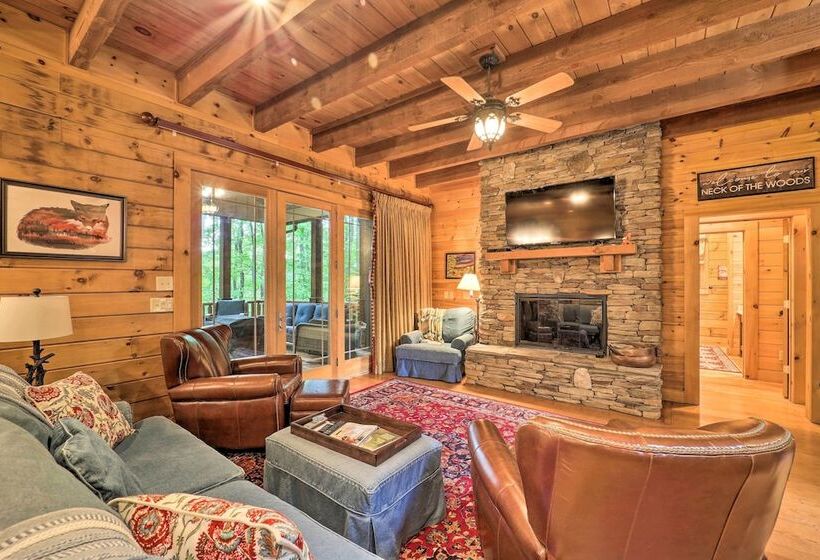 Hilltop Hideaway  Cabin W/ Porch + Fire Pit!