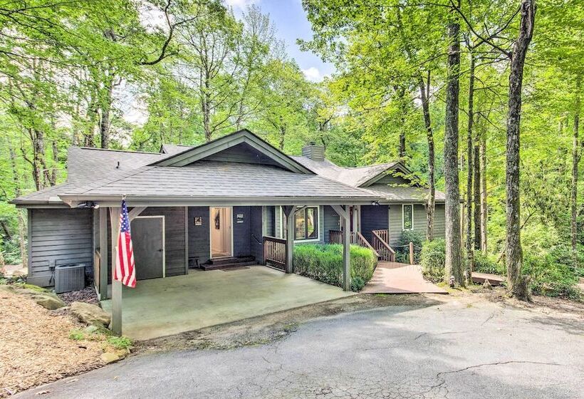 Lake Toxaway Cabin W/fire Pit   1mi To Marina