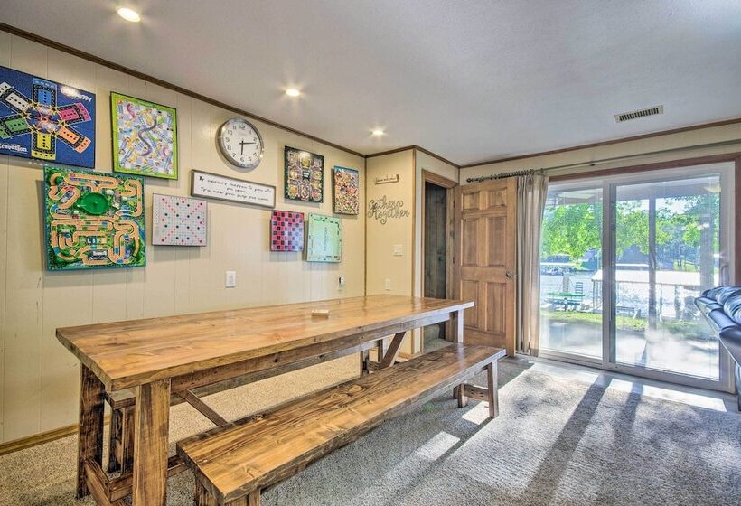 Boat Dock + Slides: Lakefront Gravois Mills Home