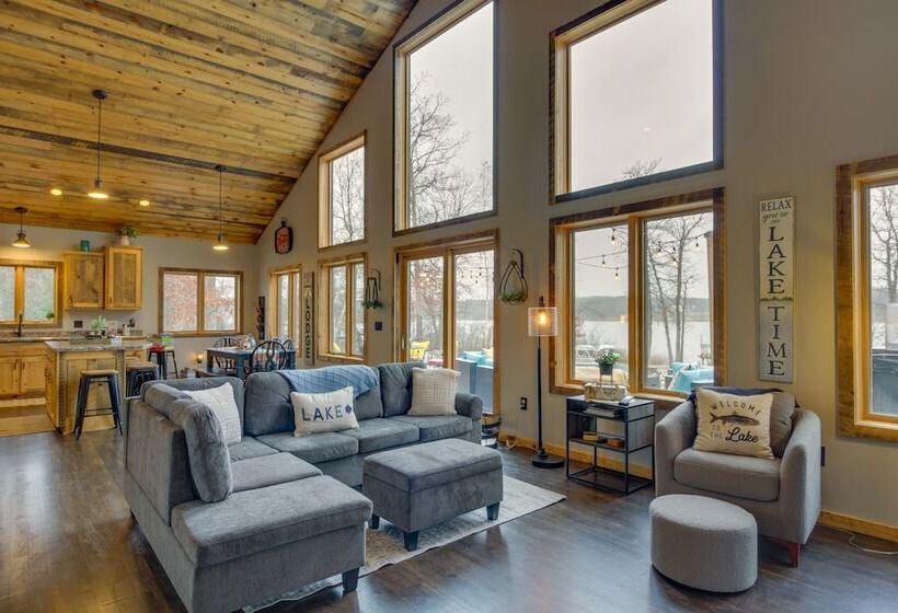 Modern Lakeside Chalet On Crow Wing Chain W/ Dock!