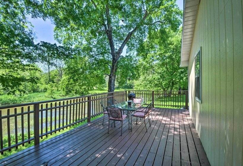 Rustic Ironton Home W/ Deck & Fire Pit On Creek!