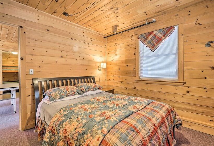 Quiet Waterfront Cabin W/ Dock, Game Room, Hot Tub