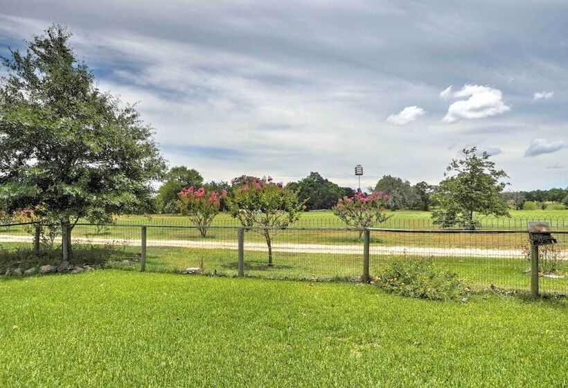 On Farm: Rustic Carmine Log Cabin W/ Porch!