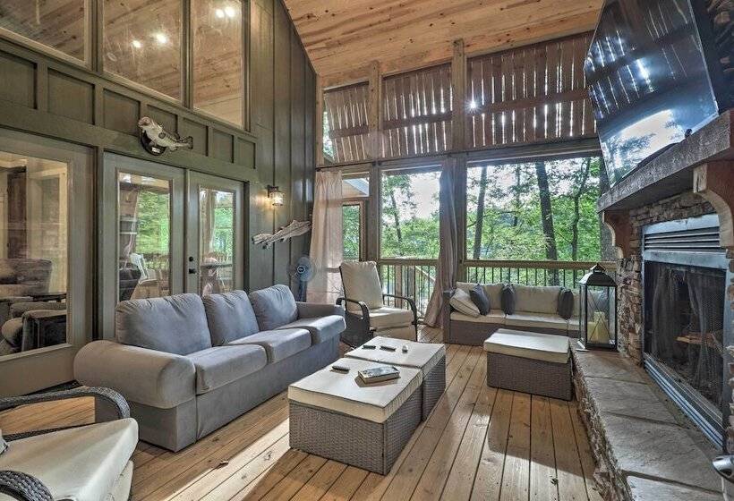 Rustic Chic Riverfront Home W/ Dock, Deck & Canoes