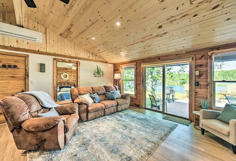 Frederic Lakefront Retreat W/ Dock & Patio!